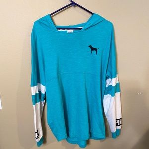 PINK Teal Sweatshirt